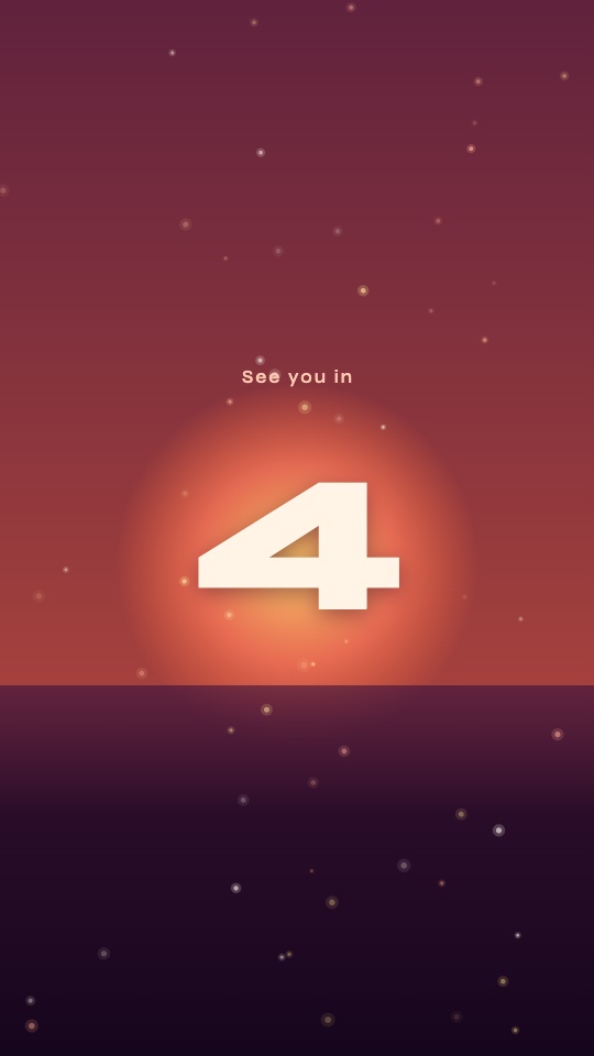 A warm gradient, a low sun and rising embers. — rendered sample