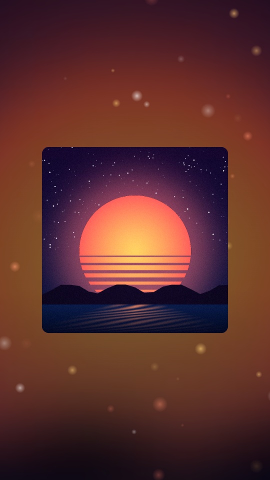 Dust, stars or embers over a blurred backdrop. — rendered sample
