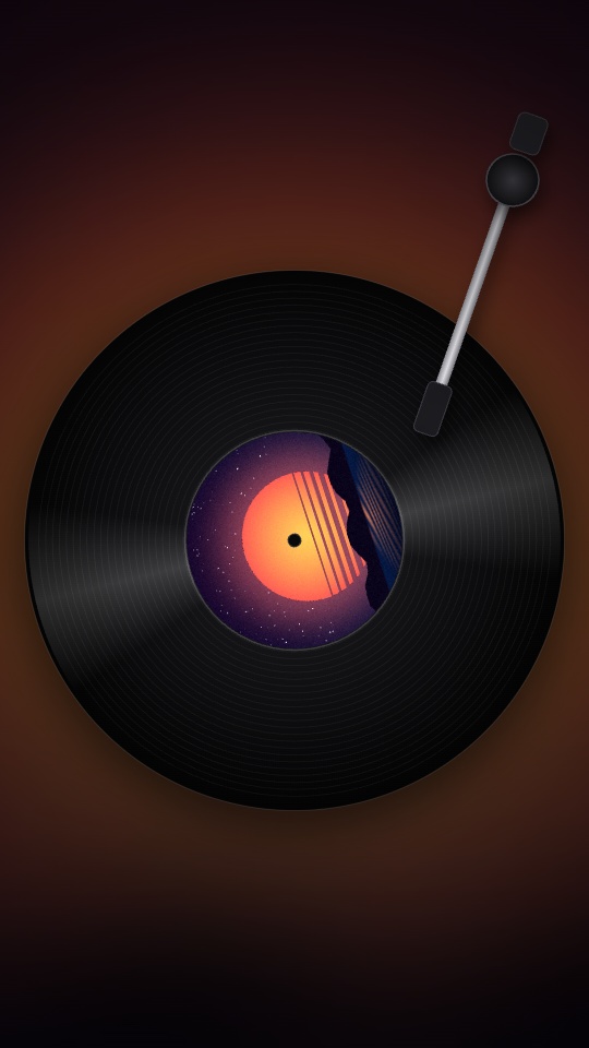 The cover as a record label, two full turns in 8 seconds. — rendered sample