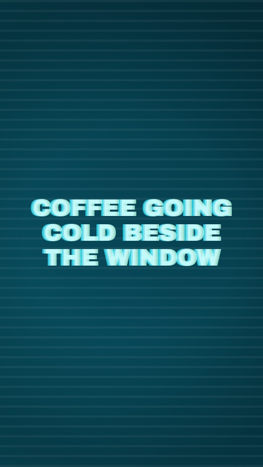 Each line tears in with RGB ghosts and settles over scanlines. — rendered sample
