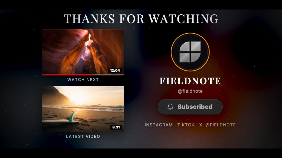 Widescreen bars, teal-and-orange haze and a flare crossing the closing line. — rendered sample