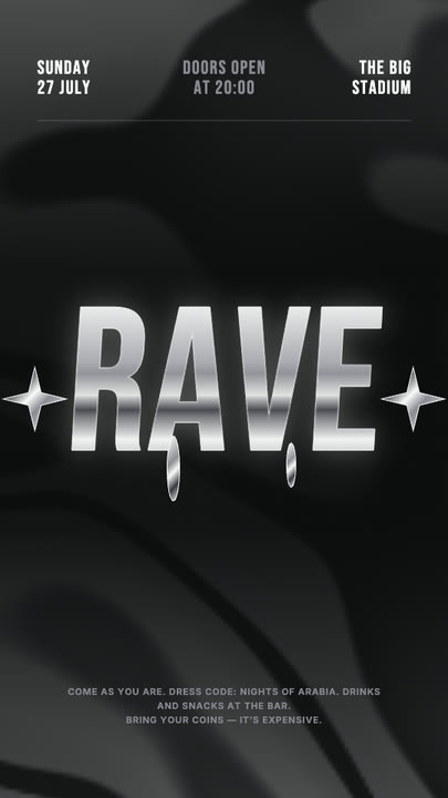 Liquid Chrome Title motion graphics template preview