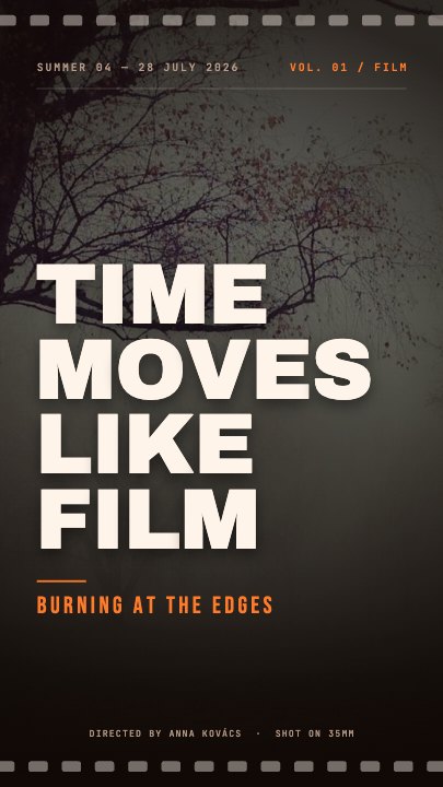 Film Poster template at 2.4s — Kicker and credit