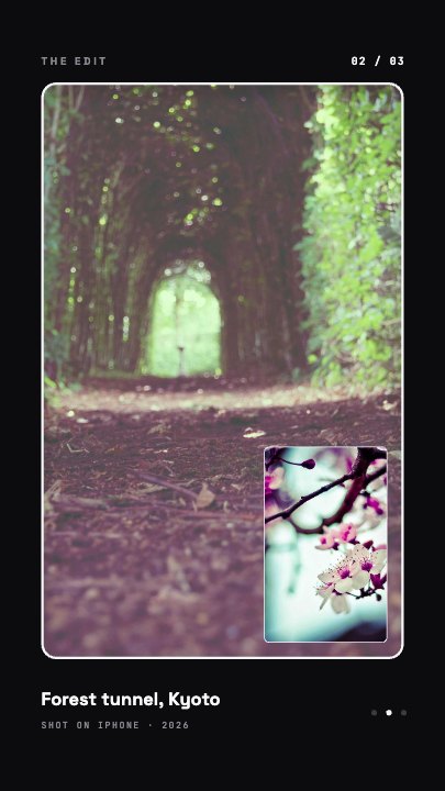 Nested Photo Edit template at 3.2s — The third nests inside it