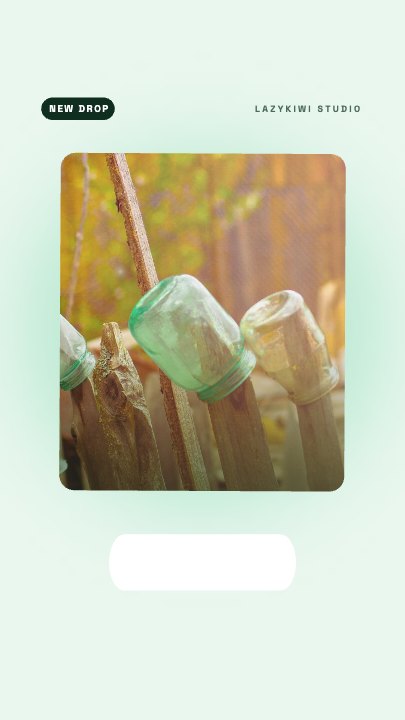 Product Drop Reveal template at 1.1s — The card rises