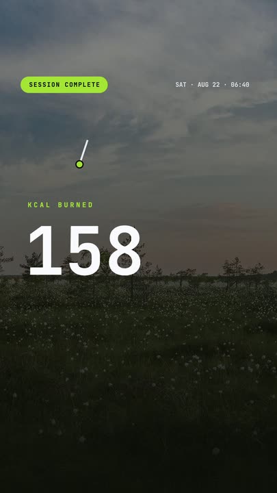 Workout Summary Card template at 1.1s — Badge and date