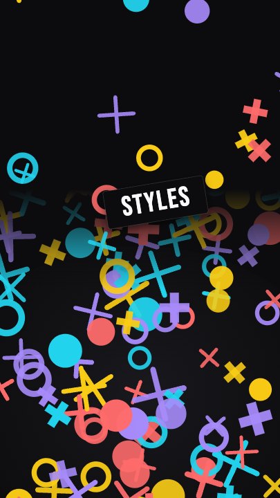Falling Shapes template at 1.1s — First shapes fall