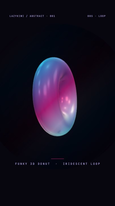 Iridescent Torus template at 5.0s — The poster frame