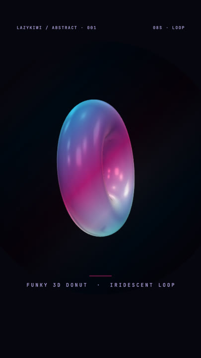 Iridescent Torus motion graphics template preview
