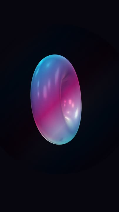 Iridescent Torus motion graphics template preview