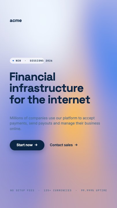 Mesh Gradient template at 6.9s — Back to the start