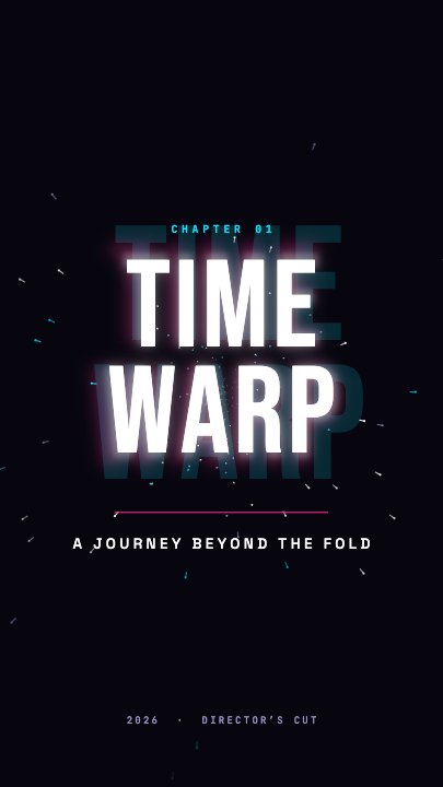 Time Warp Title template at 5.2s — Subtitle and date