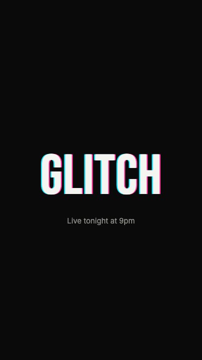 Glitch Reveal motion graphics template preview