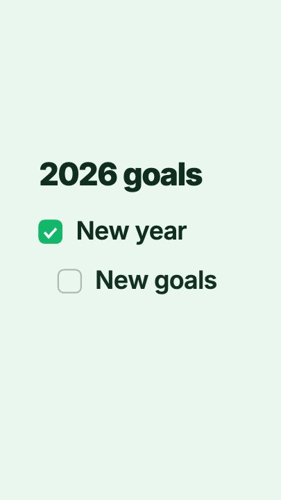 Goals Checklist template at 0.99s — The first tick
