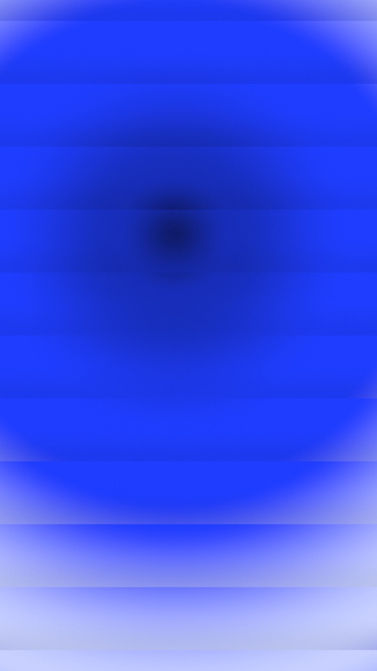 A cobalt orb gliding behind slats, each a beat behind. — rendered sample