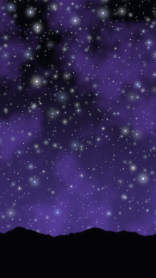 Three layers of stars, a nebula and one shooting star a loop. — rendered sample