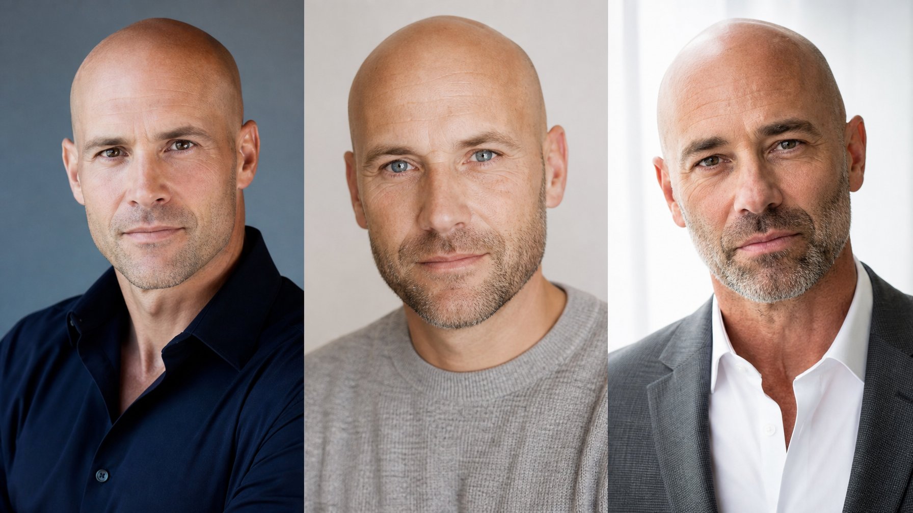 Fully bald or receding