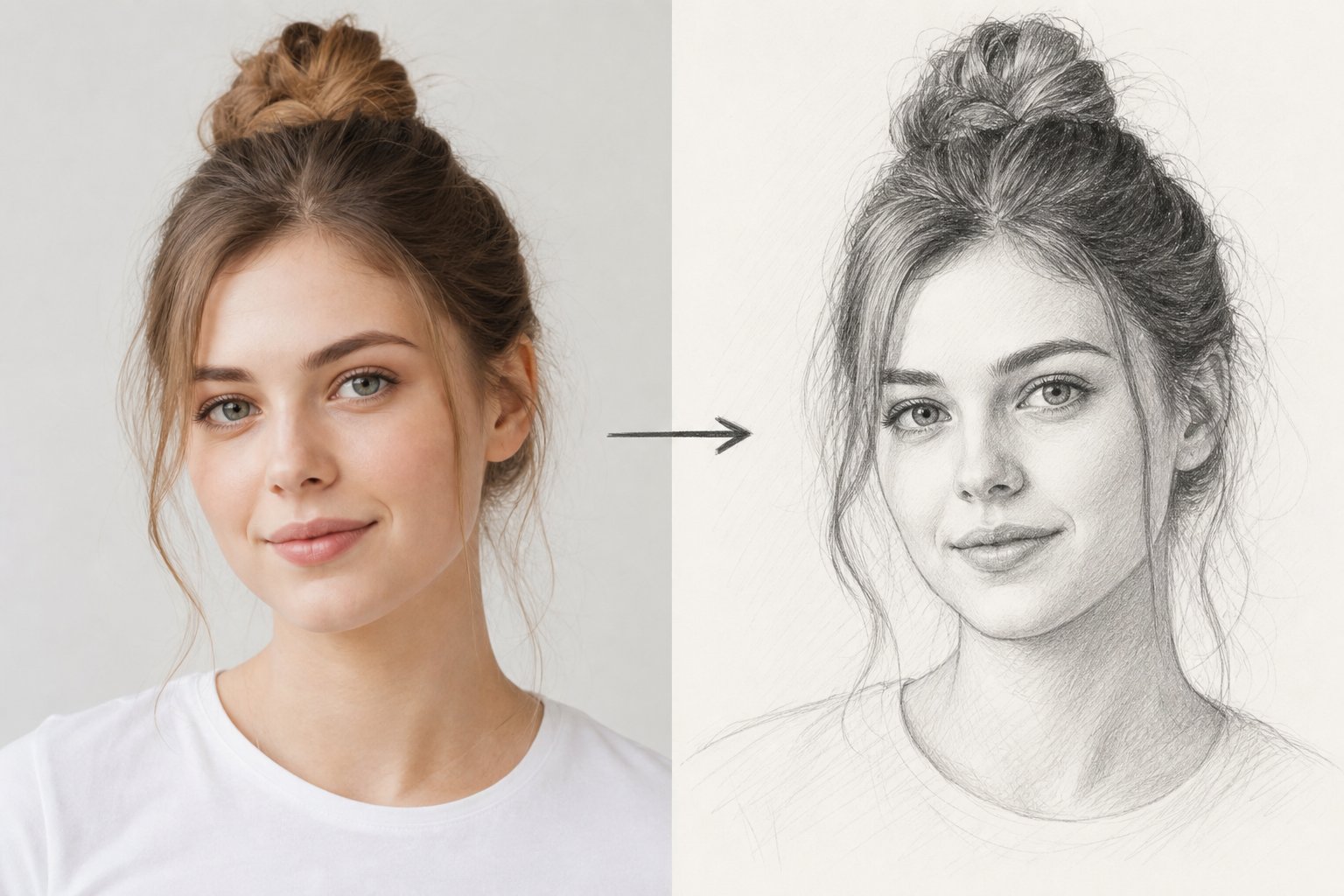 Pencil, charcoal or ink